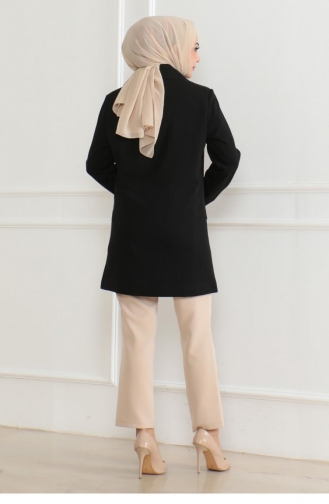 Veste Blazer Rayée Classique Noir 6110 15306