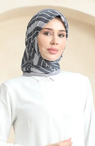 Soft Cotton Scarf 19093-01 Smoke Gray 19093-01