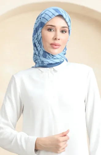 Weicher Baumwollschal 19093-04 Indigo Denim Blue 19093-04