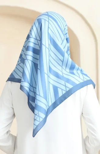 Weicher Baumwollschal 19093-04 Indigo Denim Blue 19093-04