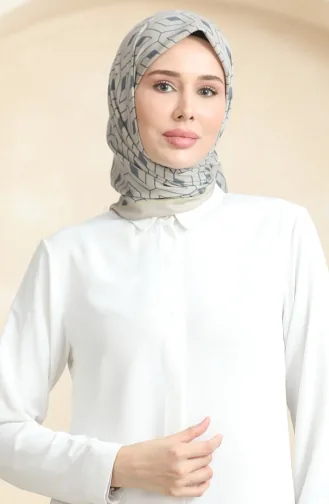 Weicher Baumwollschal 19094-22 Beige Geräuchert 19094-22