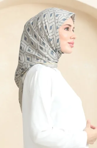 Weicher Baumwollschal 19094-22 Beige Geräuchert 19094-22