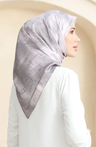 Kristal Eşarp 19095-40 Toz Pembe Gri