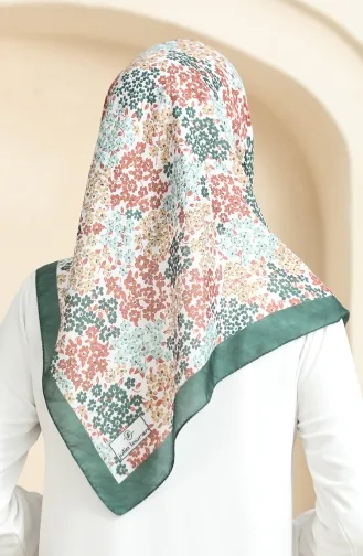 Patterned Soft Scarf 70260-03 Emerald Green Almond Green 70260-03