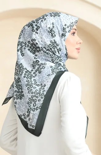 Zachte Sjaal Met Patroon 70260-07 Zwartgrijs 70260-07