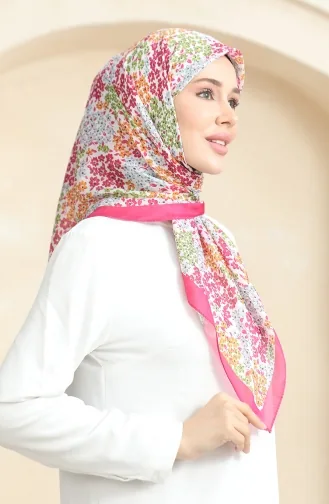 Gemusterter Weicher Schal 70260-08 Rosa Pistaziengrün 70260-08