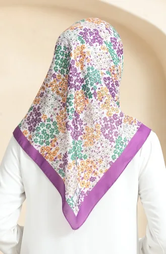 Zachte Sjaal Met Patroon 70260-09 Lilagroen 70260-09