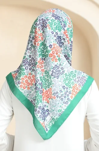 Zachte Sjaal Met Patroon 70260-12 Groen Marineblauw 70260-12