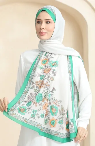 Châle Doux à Motifs 70271-01 Vert Herbe 70271-01