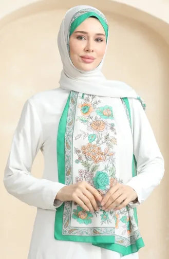 Châle Doux à Motifs 70271-01 Vert Herbe 70271-01