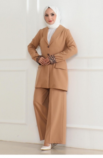 Leopar Desenli Takım Taba 19218
