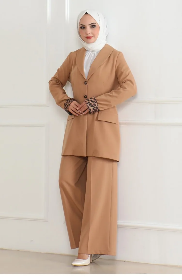 Leopar Desenli Takım Taba 19218