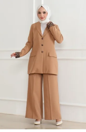 Leopar Desenli Takım Taba 19218