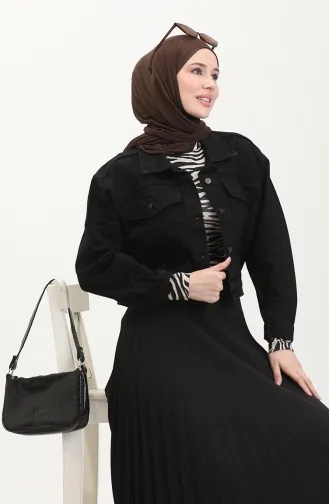 مومسين جاكيت جينز 5133-01 لون أسود 5133-01