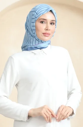 Weicher Baumwollschal 19089-05 Indigo Denim Blue 19089-05