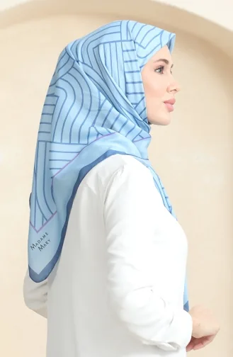 Weicher Baumwollschal 19089-05 Indigo Denim Blue 19089-05