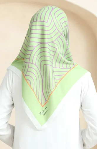 Zachte Katoenen Sjaal 19089-08 Oliegroen Paars 19089-08