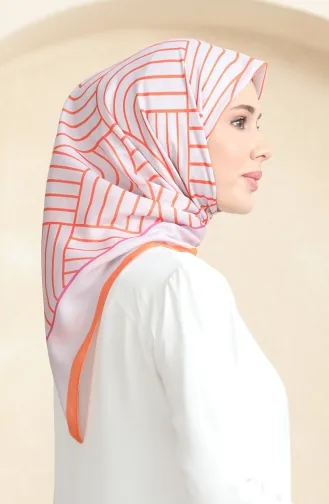 Soft Cotton Scarf 19089-14 Powder Pink Orange 19089-14