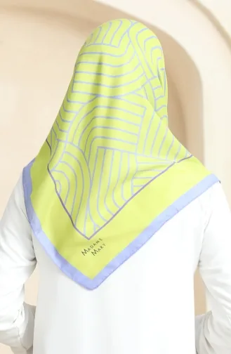 Soft Pamuk Eşarp 19089-19 Yağ Yeşili Lila