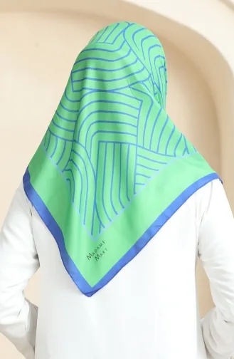 Zachte Katoenen Sjaal 19089-23 Groene Saks 19089-23