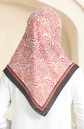 Desenli Soft Eşarp 70244-01 Siyah Taba