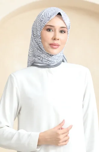 Patterned Soft Scarf 70244-05 Grey white 70244-05