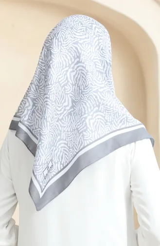 Patterned Soft Scarf 70244-05 Grey white 70244-05