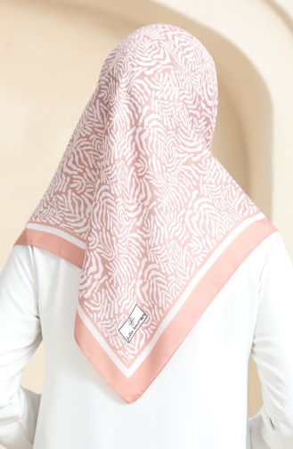 Desenli Soft Eşarp 70244-07 Soğan Kabuğu Ekru