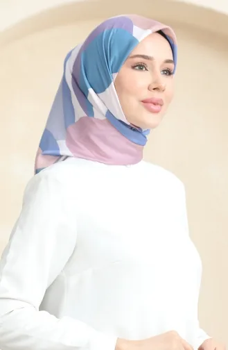 Gemusterter Weicher Schal 70253-01 Powder Indigo 70253-01