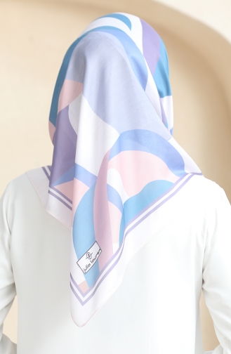 إيشارب سوفت منقوش 70253-01 انديجو بودرا 70253-01