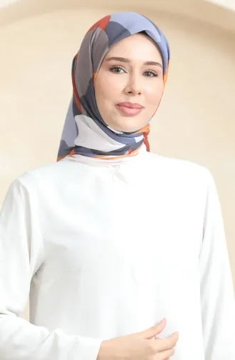 Gemusterter Weicher Schal 70253-02 Senfgrau 70253-02