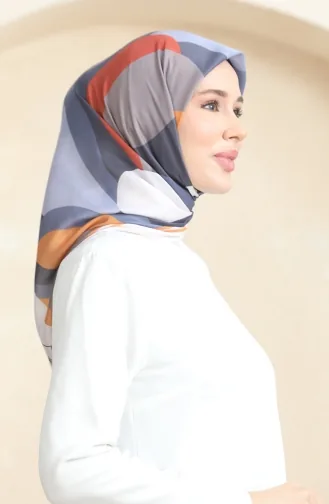 Gemusterter Weicher Schal 70253-02 Senfgrau 70253-02