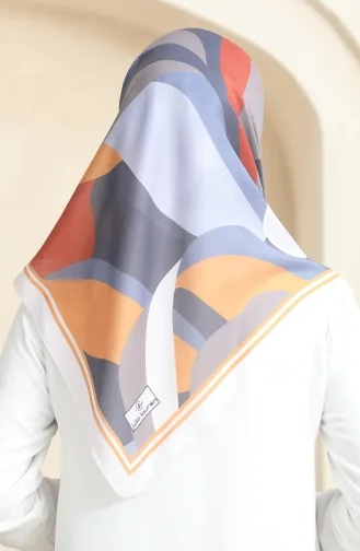 Gemusterter Weicher Schal 70253-02 Senfgrau 70253-02