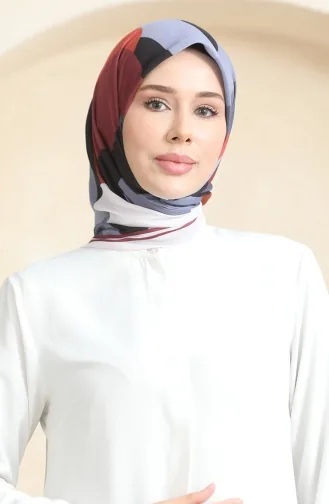 Gemusterter Weicher Schal 70253-04 Geräuchertes Weinrot 70253-04