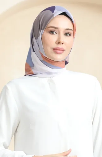 Zachte Sjaal Met Patroon 70253-07 Mink Camel 70253-07