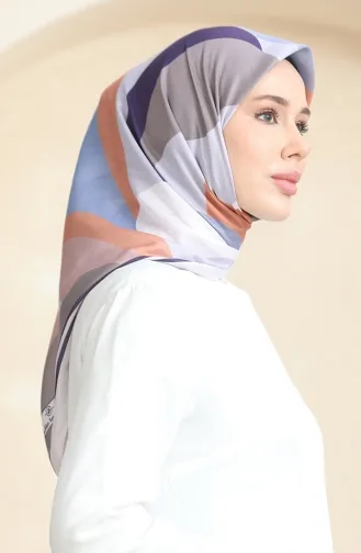 Zachte Sjaal Met Patroon 70253-07 Mink Camel 70253-07