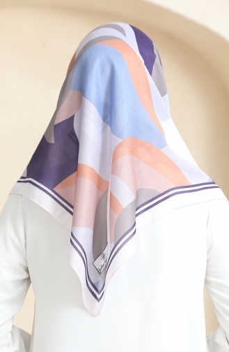 Desenli Soft Eşarp 70253-07 Vizon Camel