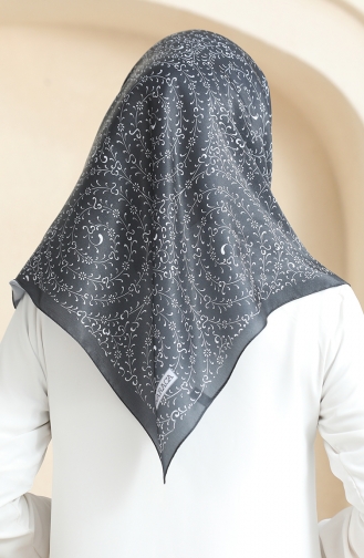 Karaca Desenli Kristal Eşarp 81074-02 Siyah