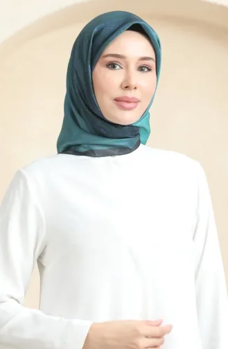 Karaca Patterned Crystal Scarf 81074-06 Green Black 81074-06