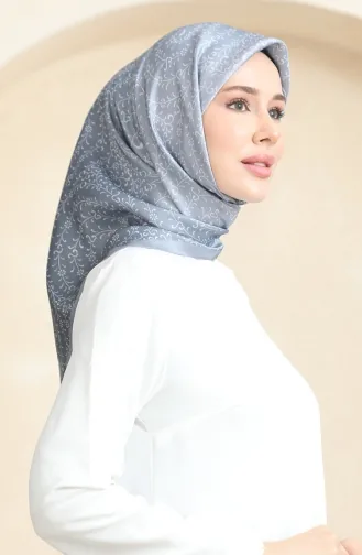 Karaca Patterned Crystal Scarf 81074-07 Dark Gray 81074-07