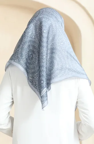 Karaca Patterned Crystal Scarf 81074-07 Dark Gray 81074-07