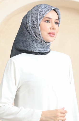 Karaca-patroon Kristallen Sjaal 81074-08 Zwart Grijs 81074-08