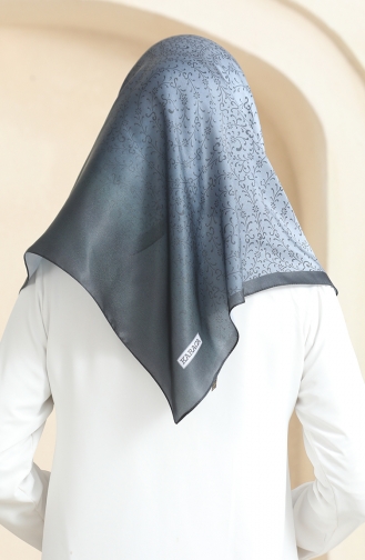 Karaca-patroon Kristallen Sjaal 81074-08 Zwart Grijs 81074-08