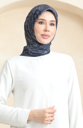 Karaca-patroon Kristallen Sjaal 81074-12 Marineblauw 81074-12