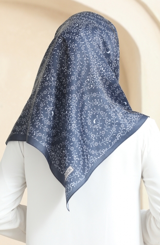 Karaca-patroon Kristallen Sjaal 81074-12 Marineblauw 81074-12