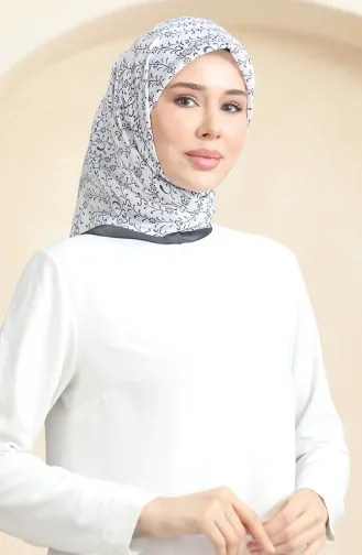 Karaca Patterned Crystal Scarf 81074-14 Black White 81074-14
