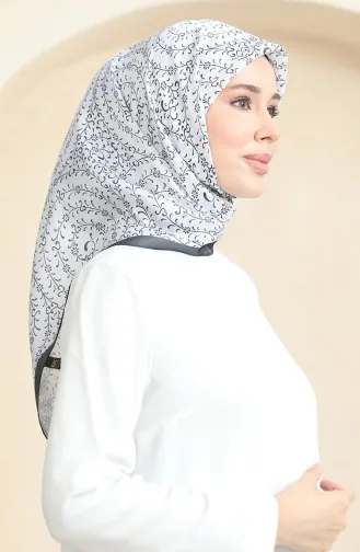 كاراجا وشاح بتصميم مُطبع بالكريستال 81074-14 لون أسود وأبيض 81074-14