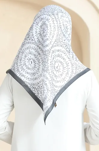 كاراجا وشاح بتصميم مُطبع بالكريستال 81074-14 لون أسود وأبيض 81074-14