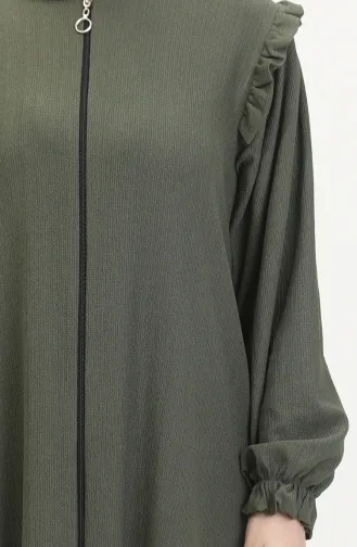 Ruffle Abaya 1055-01 Khaki 1055-01