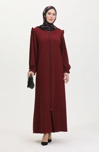 Rüschen-Abaya 1055-03 Weinrot 1055-03